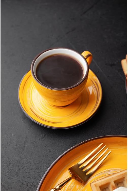 Wilmax Espressotasse 75 ml Gelb aus Porzellan