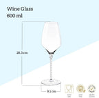 Wilmax Weinglas 600 ml Kristallglas Transparent 2er Set WL-888101/2C