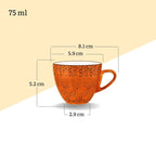 Wilmax Tasse 75 ml Orange aus Porzellan