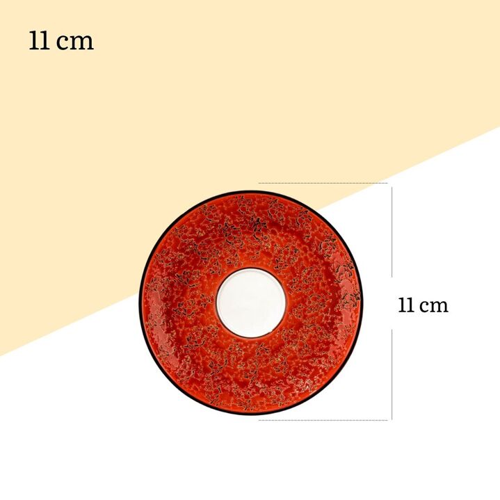 Wilmax Untertasse 11 cm Rot aus Porzellan