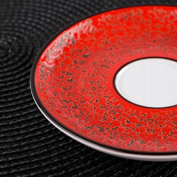 Wilmax Untertasse 11 cm Rot aus Porzellan