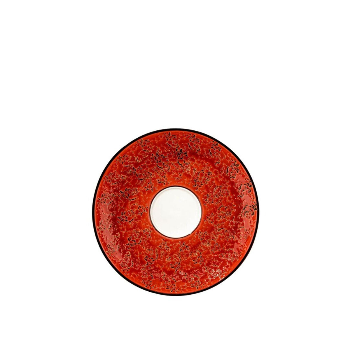 Wilmax Untertasse 15 cm Rot aus Porzellan