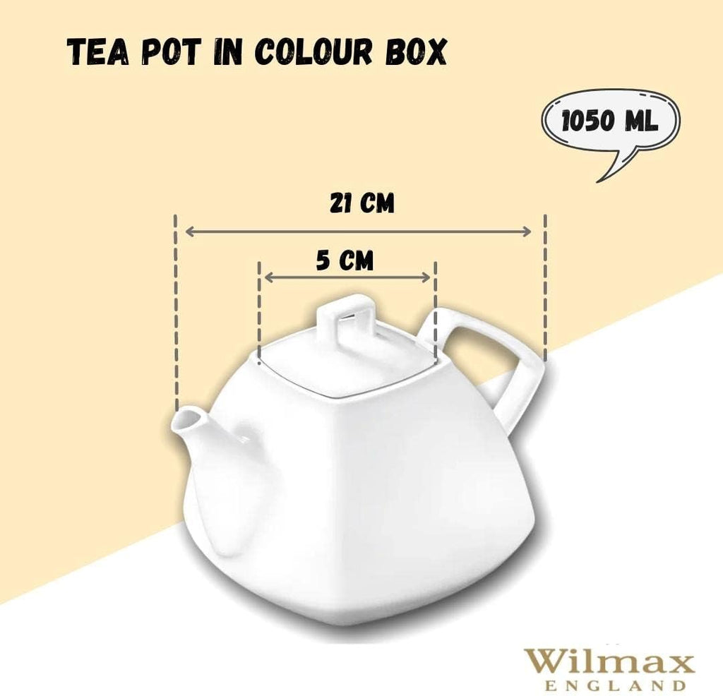 Wilmax Teekanne 1050 ml  Weiß Porzellan WL-994041/A