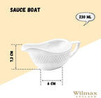 Wilmax Sauciere 230 ml Weiß Porzellan WL-880123/A