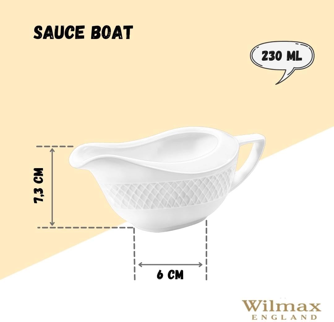 Wilmax Sauciere 230 ml Weiß Porzellan WL-880123/A