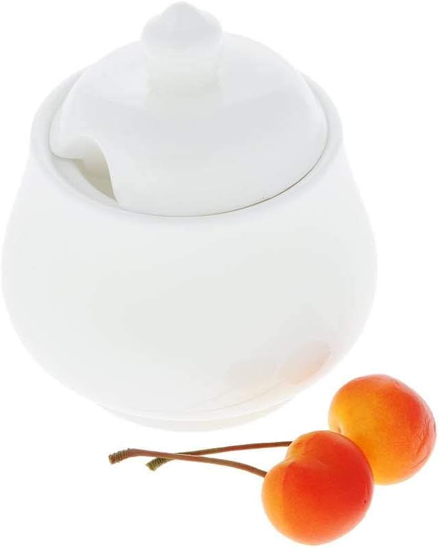 Wilmax Zuckerdose mit Deckel 340 ml Weiß Porzellan WL-995019/A