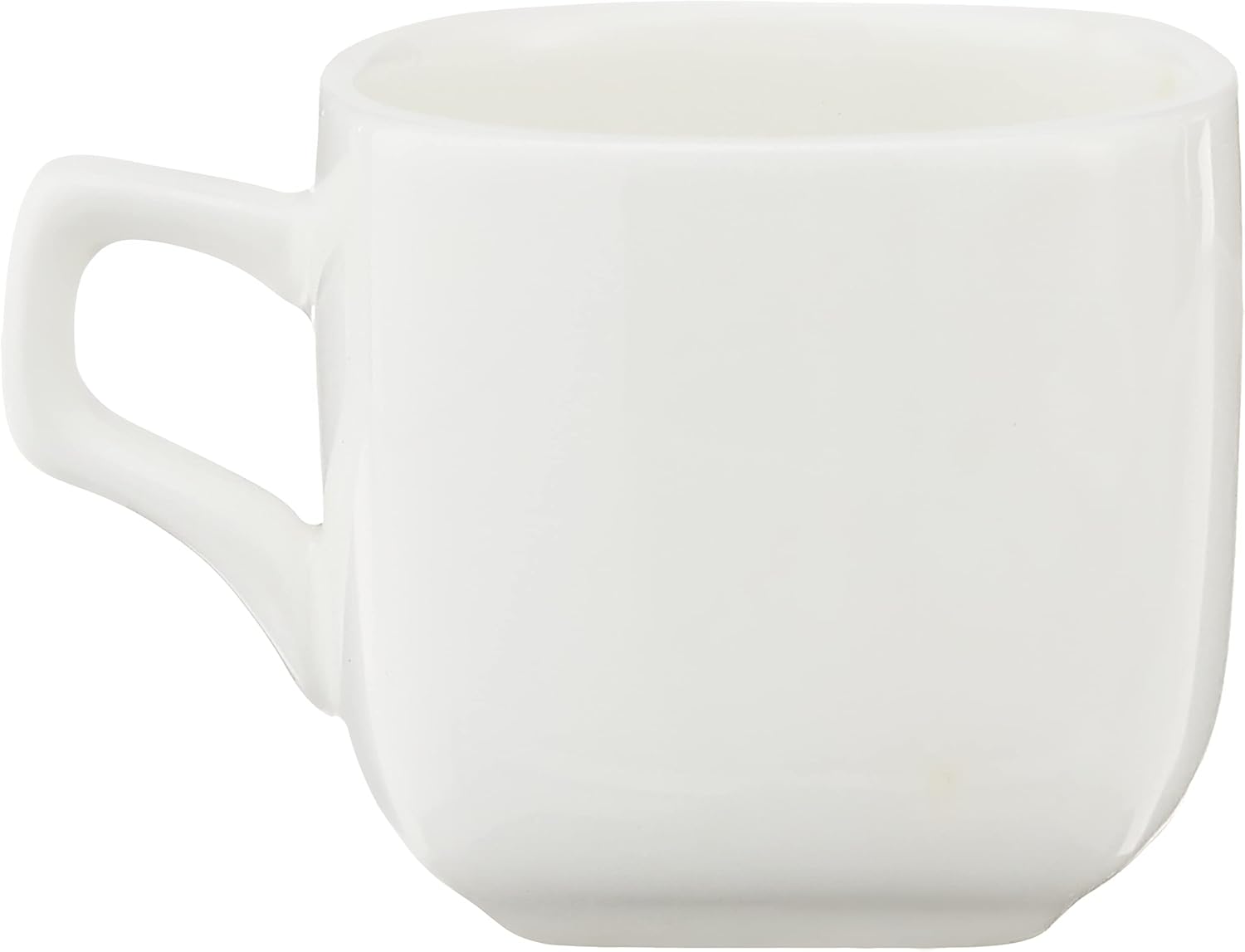 Wilmax WL-993041/2C Porzellan Kaffeetassen- und Untertassen-Set, Weiss, 90mL Kapazität, 2 Stück