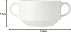 Wilmax Suppentasse 350 ml Weiß aus Porzellan
