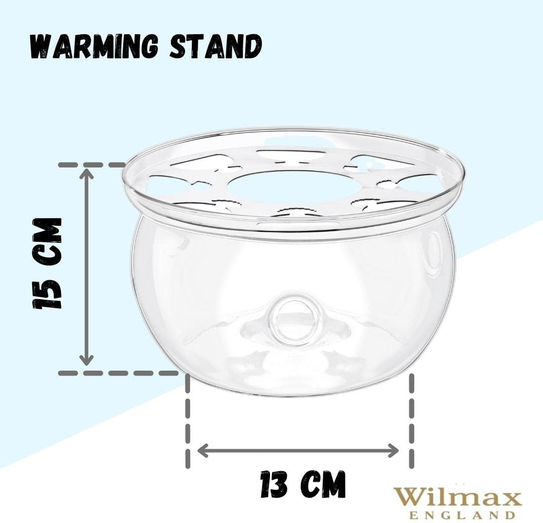 Wilmax Stövchen für Teekannen Transparent aus Glas