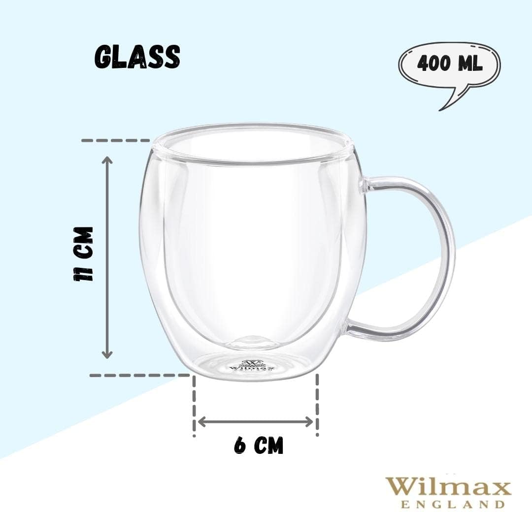 Wilmax Doppelwandige Tasse 400 ml 6er Set WL-888748/A6
