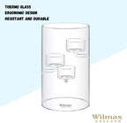 Wilmax Teelichthalter 20 cm Glas für 3 Teelichter WL-888906/A
