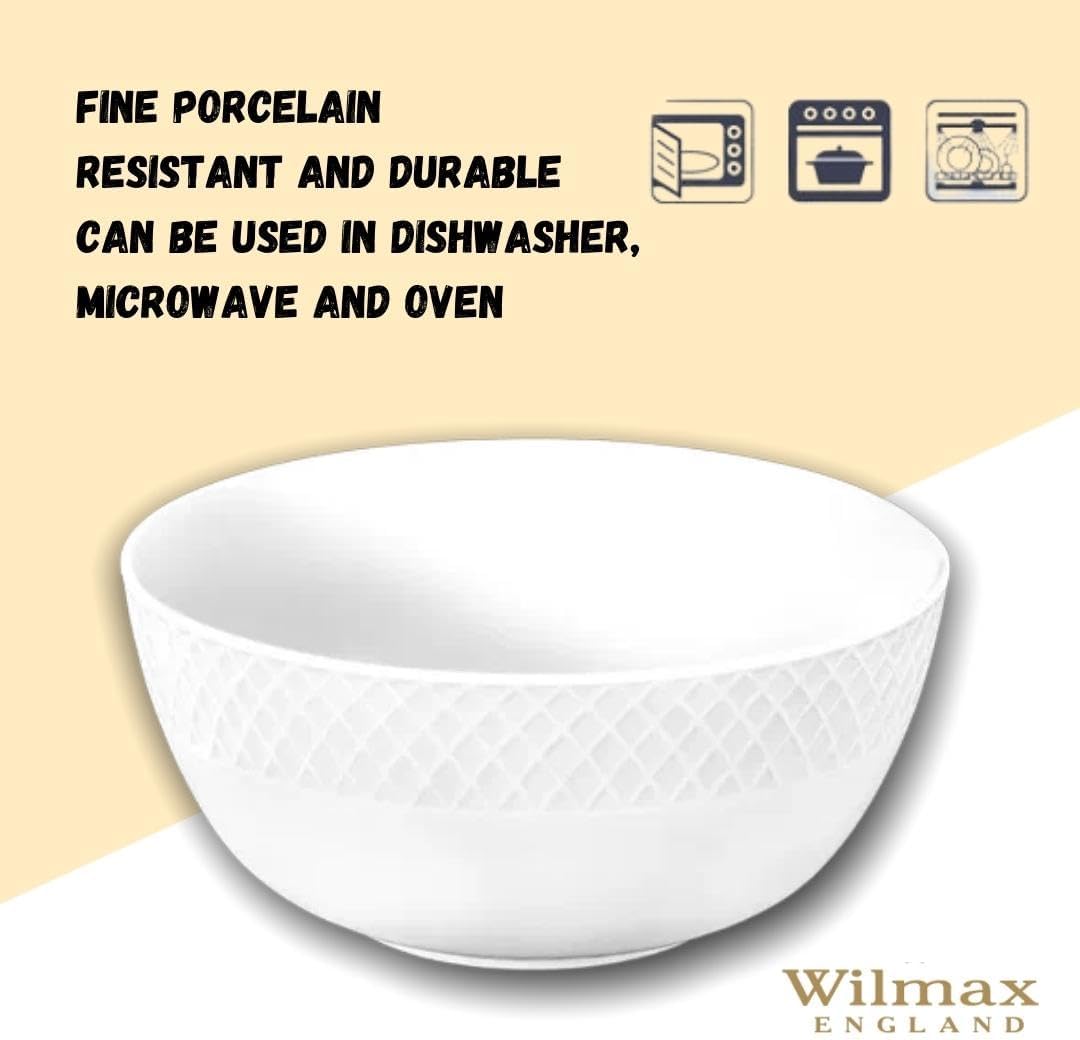 Wilmax Porzellan Schüssel 12 cm Durchmesser 380 ml Packung mit 2 – WL-880113/2C