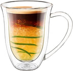 Wilmax Doppelwandige Tasse 300 ml Borosilikatglas 2er Set WL-888726/A2