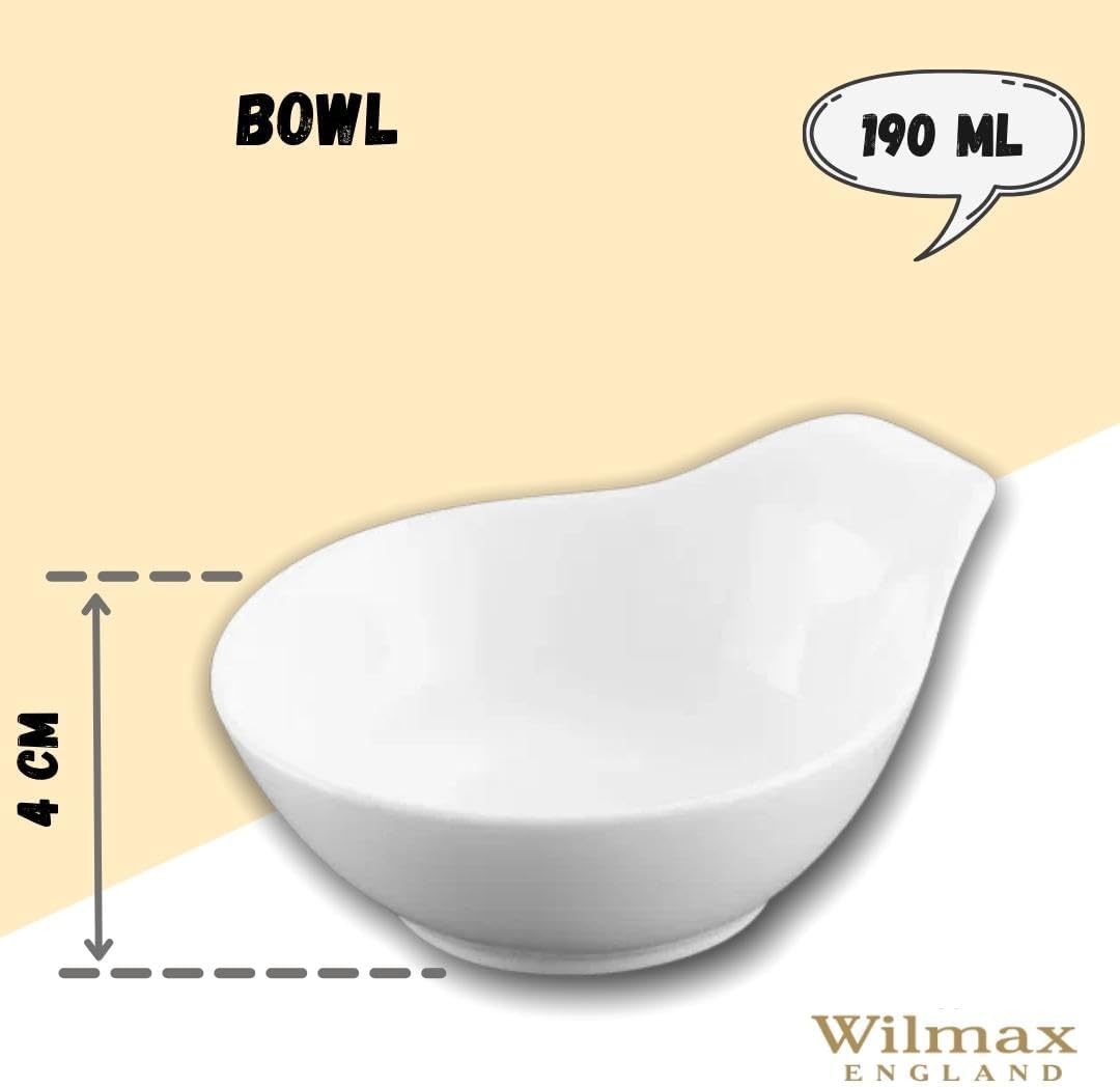 Wilmax Schale 190 ml 12,5 cm Weiß aus Porzellan