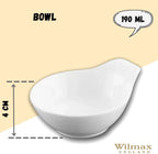 Wilmax Schale 190 ml 12,5 cm Weiß aus Porzellan