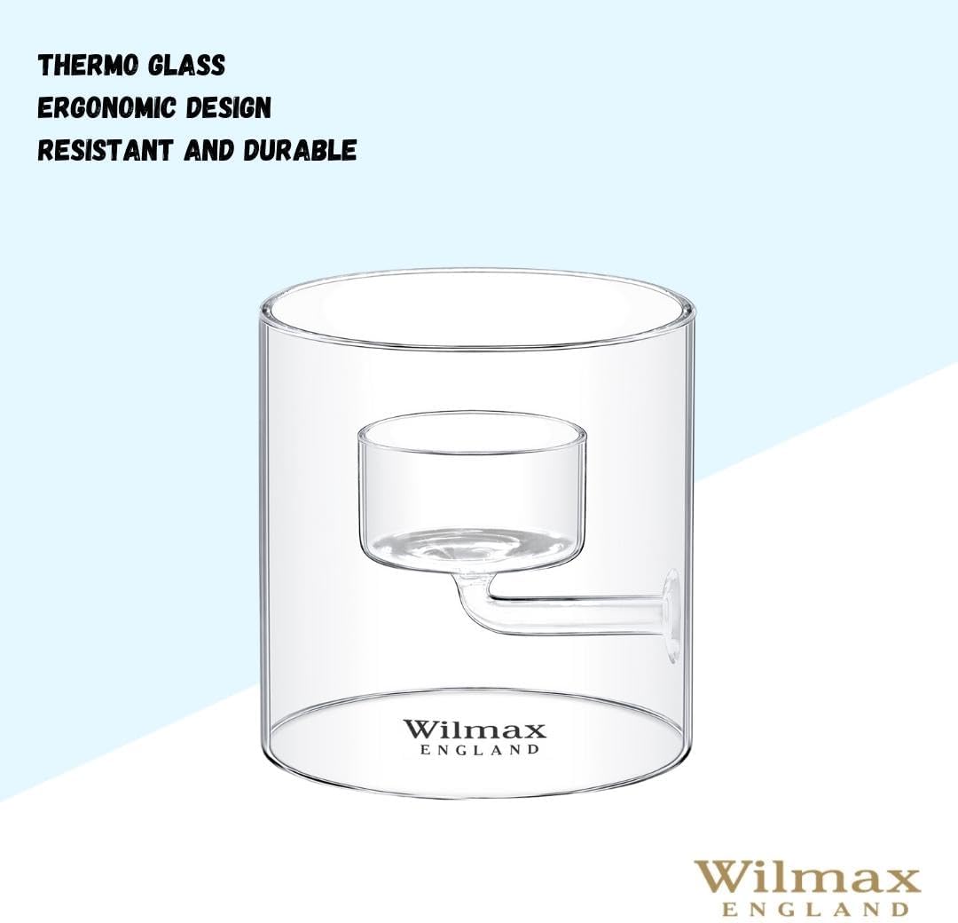 Wilmax Teelichthalter 9 cm Glas Transparent WL-888904/A