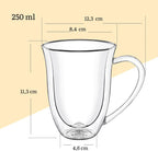Wilmax Doppelwandige Tasse 250 ml Transparent aus Glas