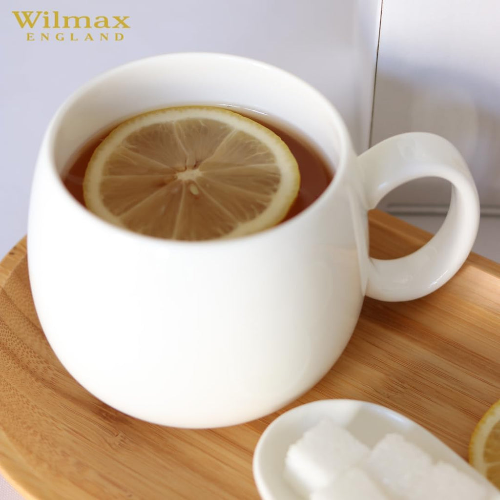 Wilmax Tasse 400 ml 6er-Set Weiß aus Porzellan