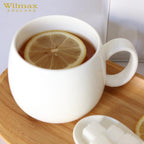 Wilmax Tasse 400 ml 4er-Set Weiß aus Porzellan