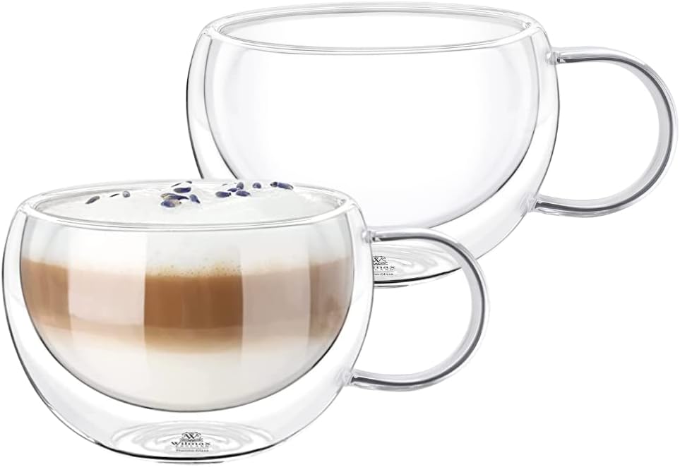 Wilmax Doppelwandige Glastasse 250 ml 2er-Set Transparent