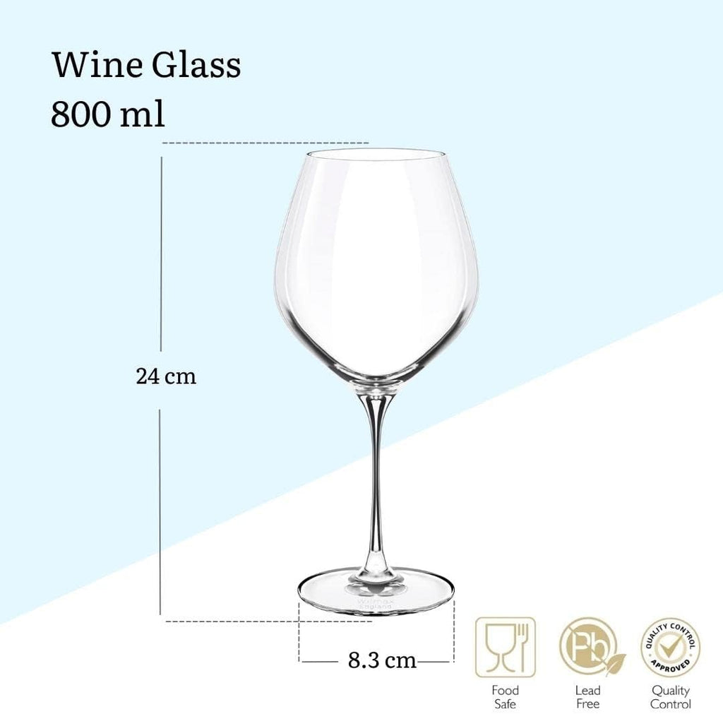 Wilmax Chardonnay Weinglas 800 ml Kristallglas Transparent 2er Set WL-888054/2C