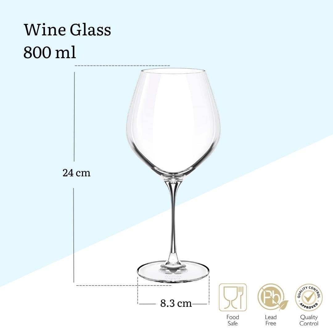 Wilmax Chardonnay Weinglas 800 ml Kristallglas Transparent 2er Set WL-888054/2C