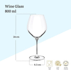 Wilmax Chardonnay glasses set of 2 800 ml crystal glass WL-888054/2C