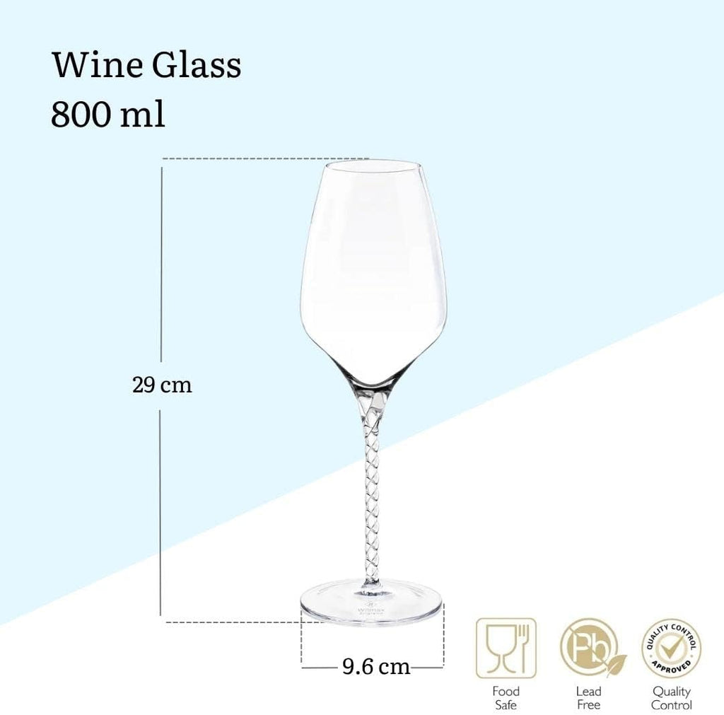 Wilmax Weinglas 800 ml Kristallglas Transparent 2er Set WL-888102/2C