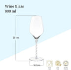 Wilmax Weinglas 800 ml Kristallglas Transparent 2er Set WL-888102/2C
