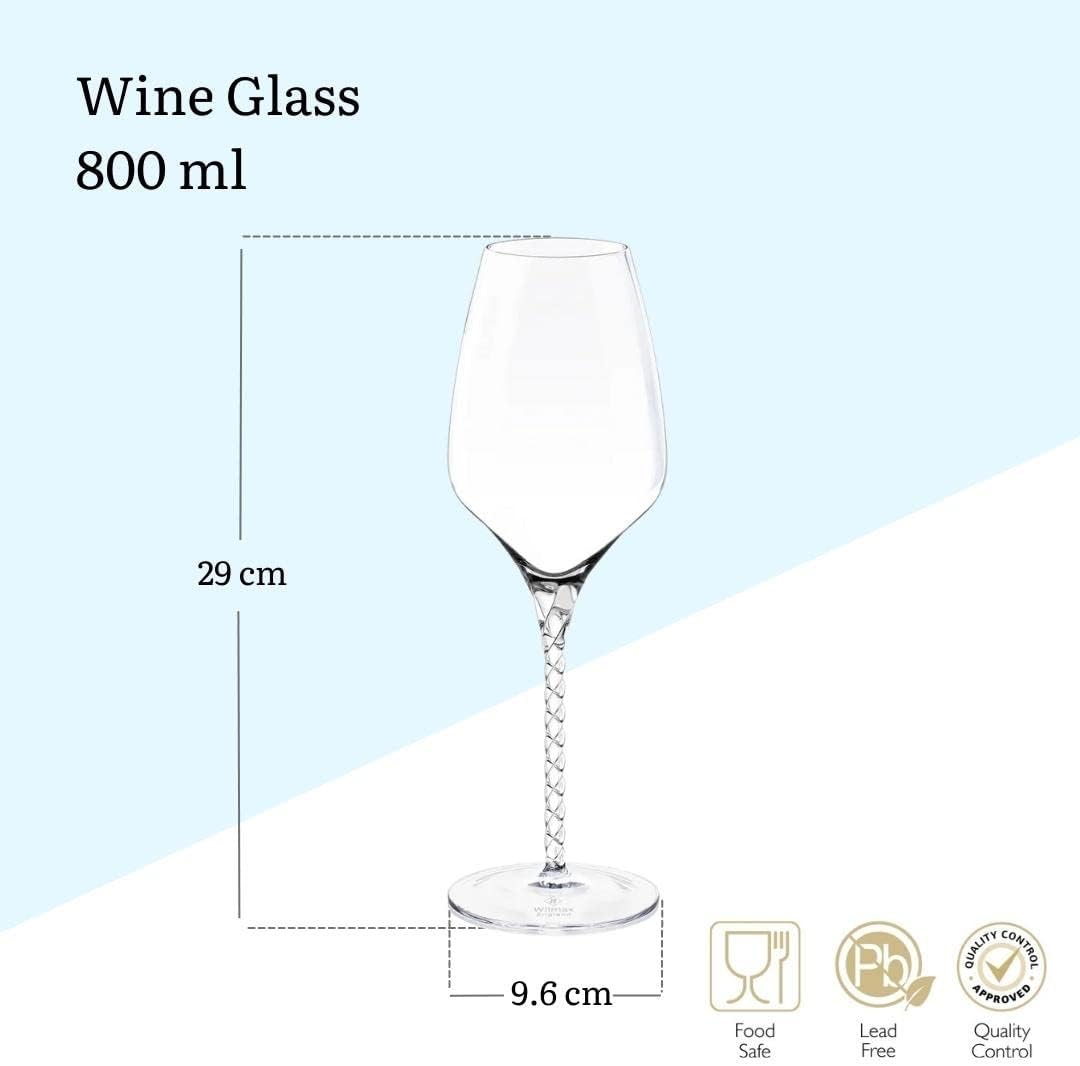 Wilmax Weinglas 800 ml Kristallglas Transparent 2er Set WL-888102/2C