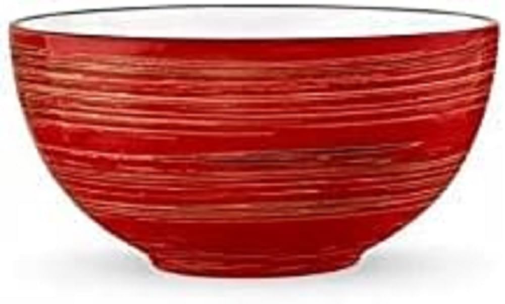 Wilmax WL-669230/A Porzellan Schüssel, Rot, 14cm Durchmesser, 600mL Kapazität