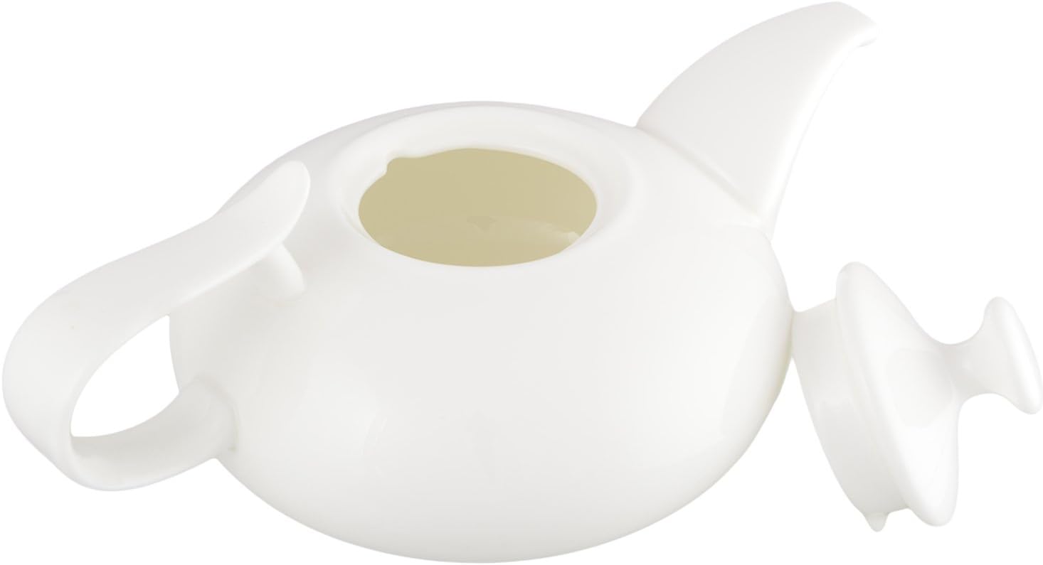 Wilmax WL-994001/1C Porzellan Teekanne, Weiss, 450mL Kapazität