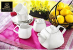 Wilmax Teetasse mit Untertasse 200 ml Weiß Porzellan WL-993003/1C
