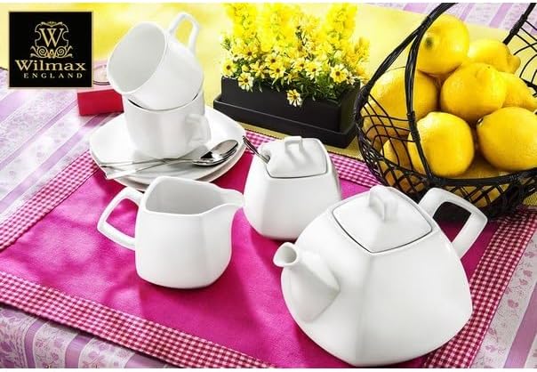Wilmax Teetasse mit Untertasse 200 ml Weiß Porzellan WL-993003/1C