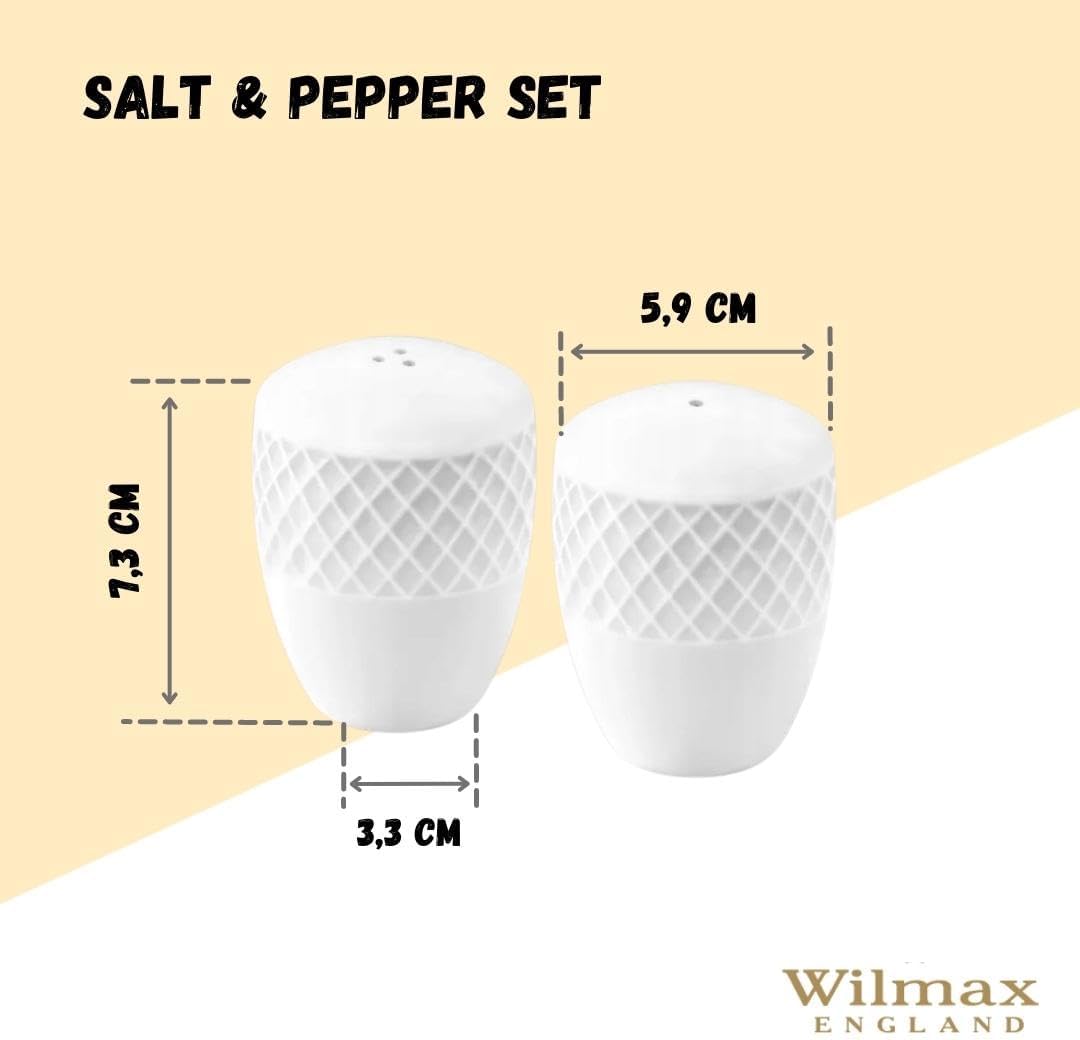 Wilmax Salz- & Pfeffer Set 2-teilig aus Porzellan WL-880124/2C