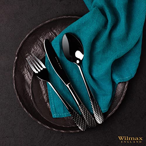 Wilmax WL-661122/A Runde Porzellanplatte - Schwarz, 15.5 cm