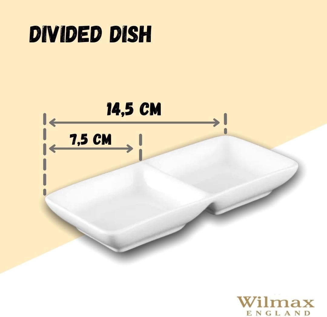 Wilmax Servierplatte 14,5 cm Weiß aus Porzellan