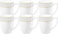 Wilmax Tasse 450 ml Weiß Goldrand Porzellan 6er Set WL-880102432/A6