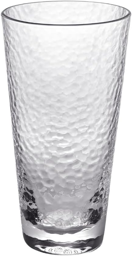 Wilmax Getränkeset 7-teilig mit Krug 2100 ml mit Edelstahldeckel und Filter und 6 gehämmerte Gläser 320 ml