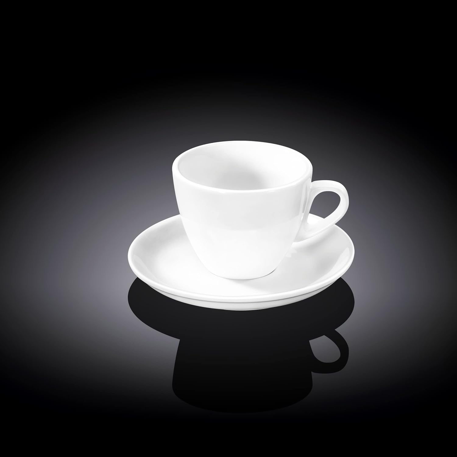 Wilmax Kaffee- und Teetassen mit Untertassen 90 ml 6er Set WL-993041/6C