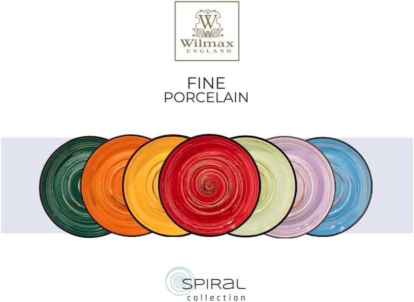 Wilmax Tiefer Teller 25,5 cm 350 ml 2er-Set Gelb aus Porzellan