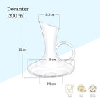 Wilmax Dekanter 1200 ml Kristallglas Transparent WL-888334/1C
