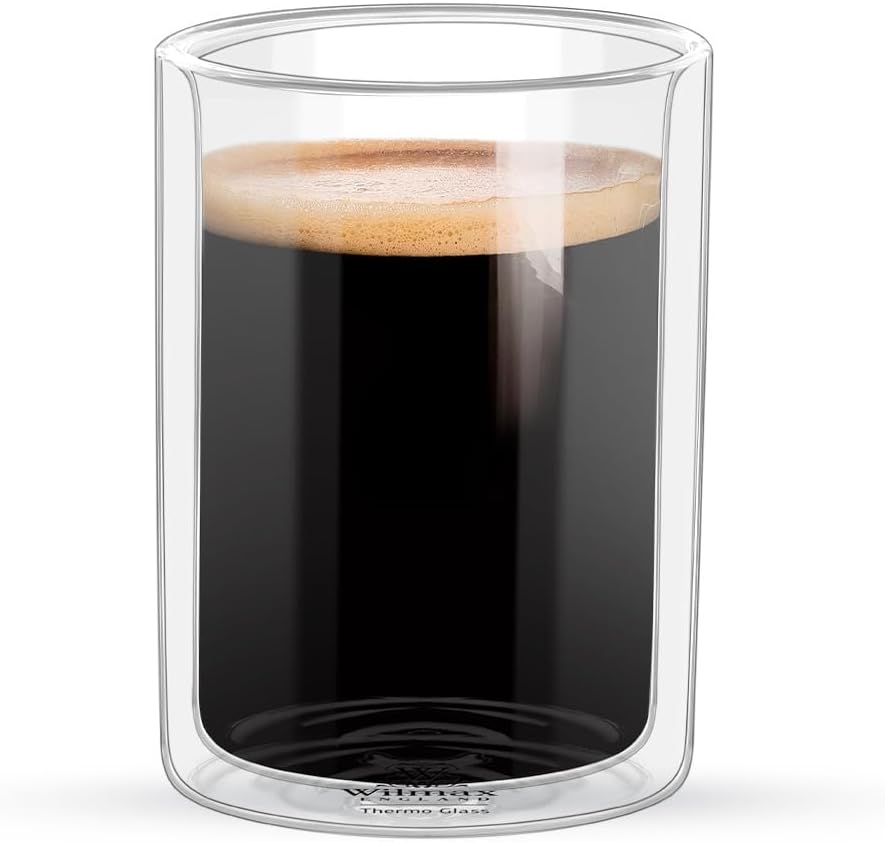 Wilmax Doppelwandiges Thermoglas 100 ml 6er-Set Transparent