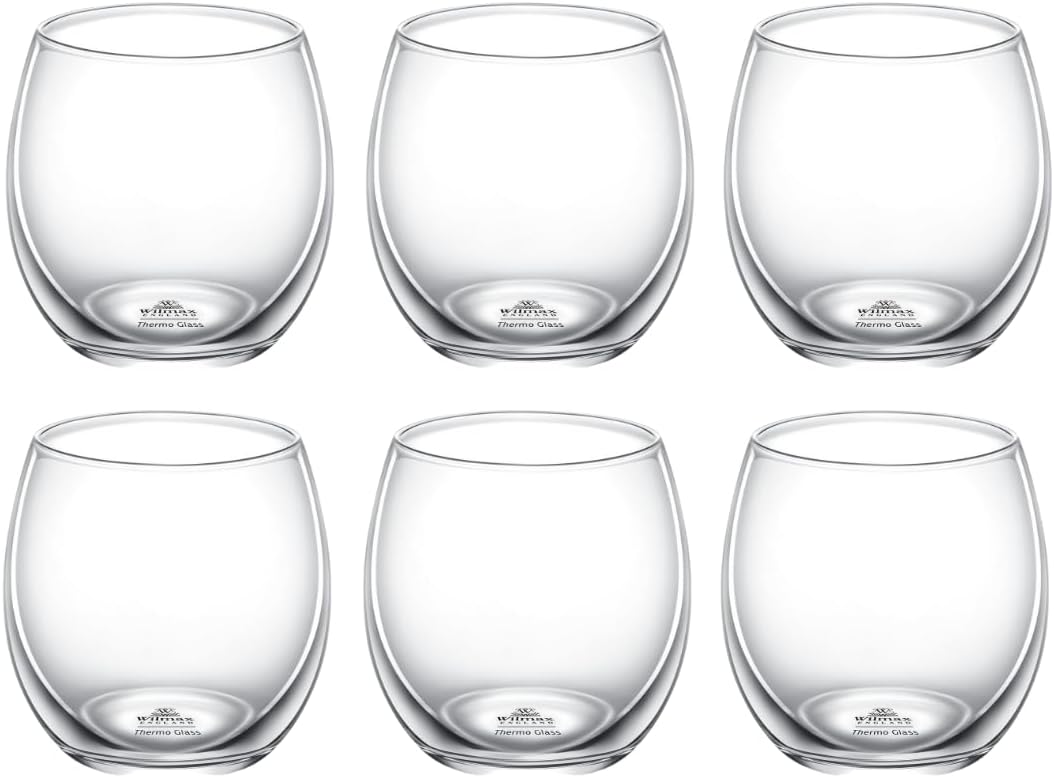 Wilmax Thermoglas 530 ml 6er-Set Transparent aus Borosilikatglas