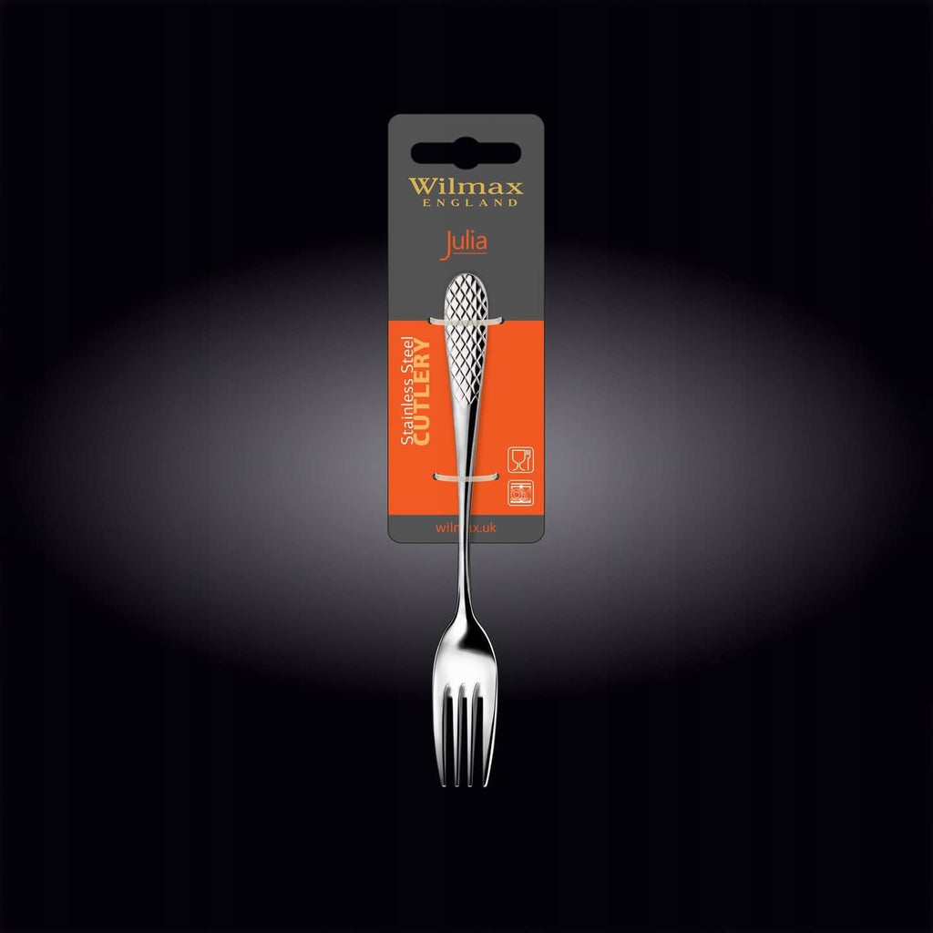 Wilmax Dessertgabel 16 cm 2er-Set Silber aus Edelstahl