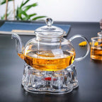 Wilmax Teekanne 900 ml Glas mit Glasdeckel Transparent WL-888814/A