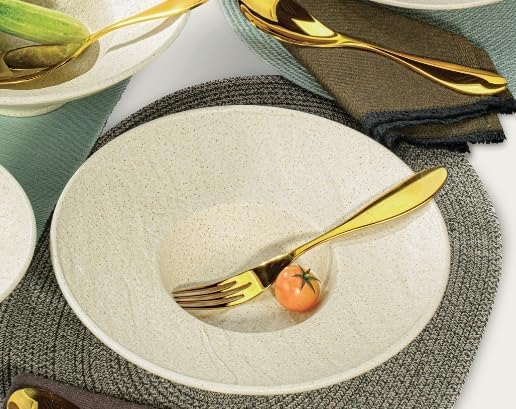 Wilmax Tiefer Teller 27 cm 250 ml Sand aus Porzellan