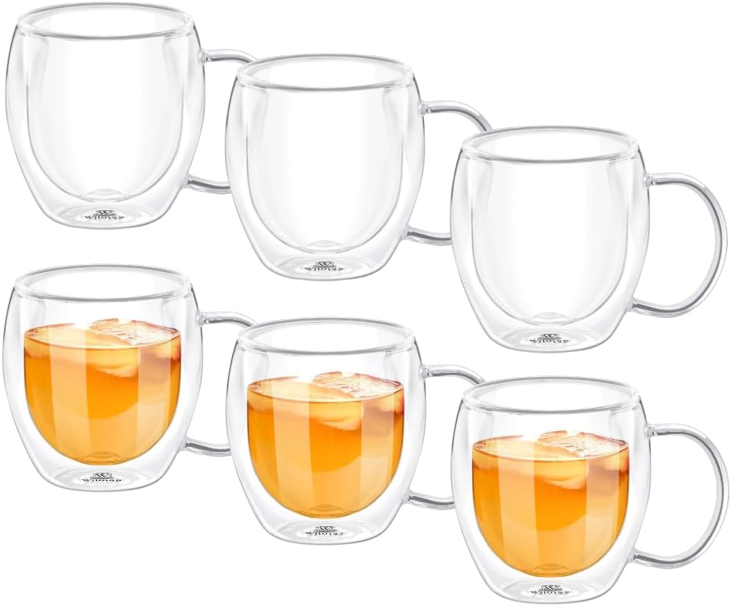 Wilmax Doppelwandiger Glasbecher 500 ml 6er Set WL-888749/A6