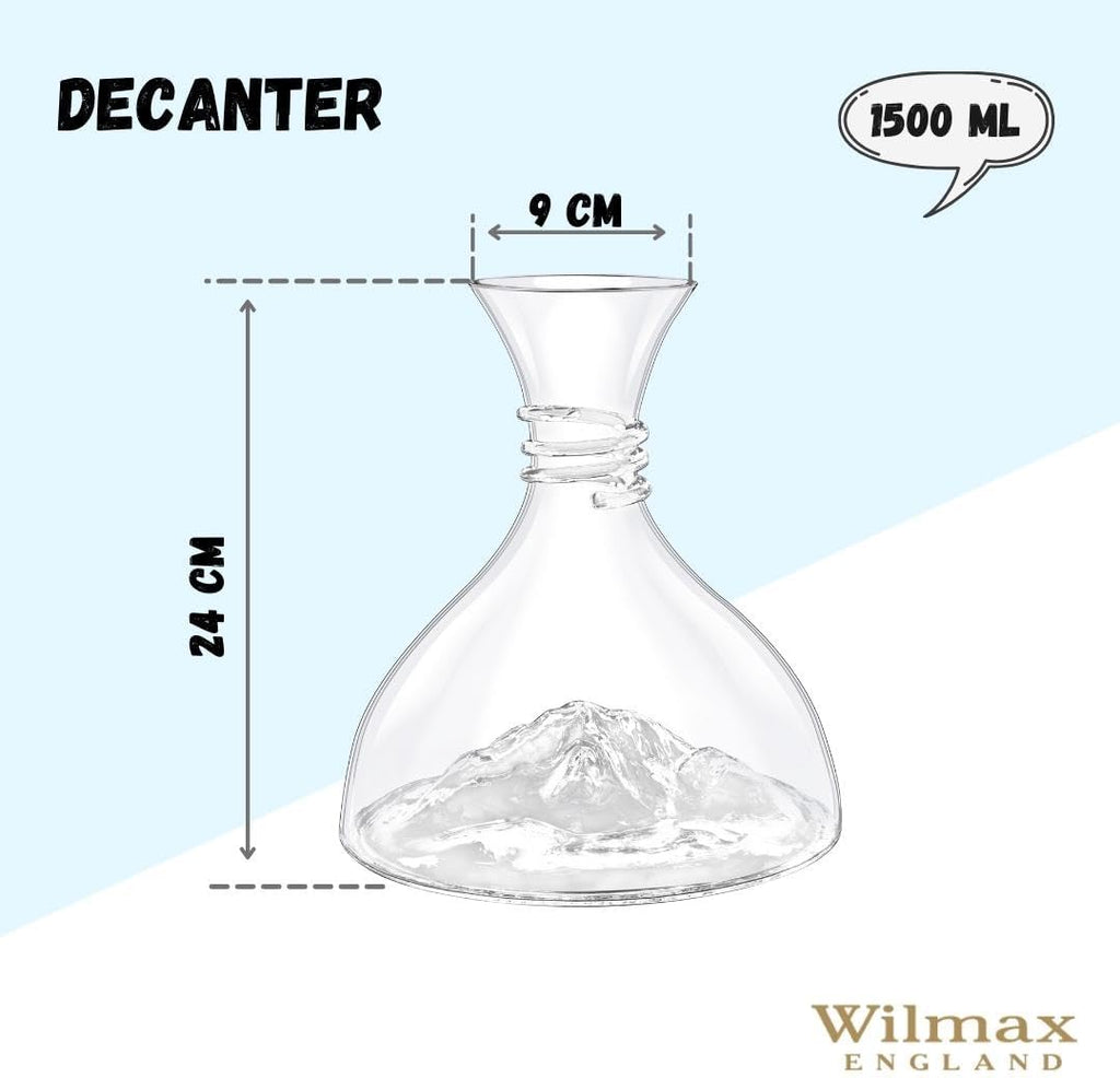 Wilmax Dekanter 1500 ml Kristallglas Transparent WL-888368/1C