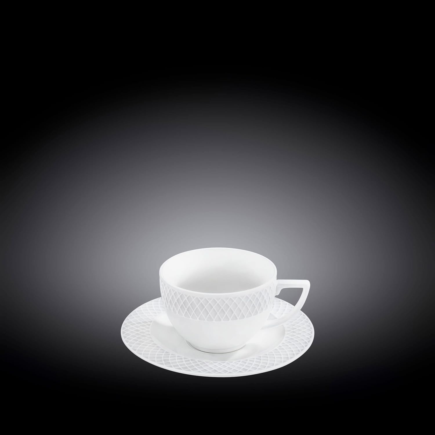 Wilmax Tasse mit Untertasse 90 ml Weiß Porzellan WL-880101400/AB